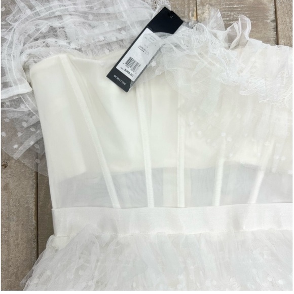 🆕 BCBG MAXAZRIA
Strapless Ruffled Tulle Mini Dress - Picture 5 of 9
